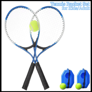 Kids Adult Tennis Racket Set Single Tennis Trainer Beginner Outdoor Tennis Racket