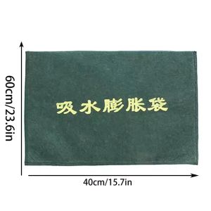 6pcs flood control bags waterproof barrier canvas bags sand-free water-absorbing air-filled bags solid thickened flood control embankment rainproof rainy season waterproof treatment suitable for home door garage and basement