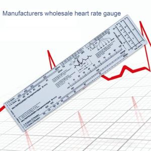 Transparent Electrocardiogram Ruler Heart Rate Scale Ruler for Interpretation Measurement Tool Reference Ruler Tool