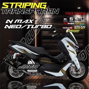 Stiker Striping Transparan Motif Aerodynamic untuk Yamaha NMAX - Pilihan Warna