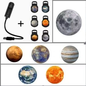 STAR FRUIT⭐ Star light moon light bedroom creative LED small night lamp LOGO projection lamp Internet celebrity photoflood reflector for back-ground lighting with stand