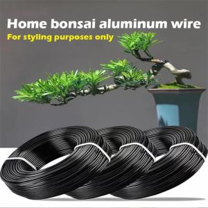 5/10m 1/2mm Black Bonsai Wire Anodized Aluminum Bonsai Training Wire Garden DIY Tool For Plant Shapes Garden Tools