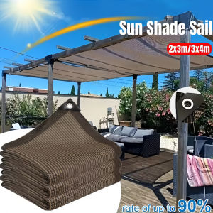 Sun Shade Net Anti-UV Outdoor Sunshade Net Garden Swimmin Pool Farm Awnings Jaring Hitam 加密防晒遮阳网