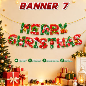 FCI Christmas Banner Available in 7 Different Designs Colorful Appearance Decorative Print Enhances the Overall Appearance of Holiday Displays
