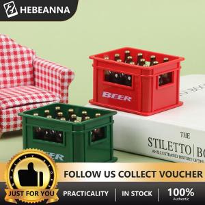 hebeanna 1:12 Dollhouse Mini Beer Drink Bottle Beer Box Drink Box Bar Kitchen Decor Toy