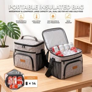 Portable Picnic Ice Bag PEVA Anti-leakage Cold Bag Large-capacity OutdoorThermal Insulation Bag