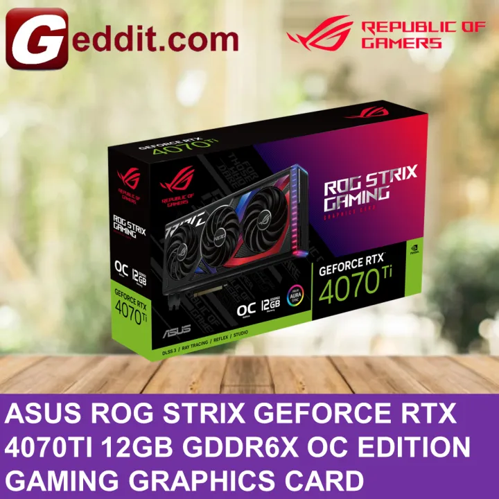 ASUS ROG STRIX GEFORCE RTX4070TI 12GB GDRR6X OC EDITION GAMING GRAPHICS CARD (ROG-STRIX-RTX4070TI-O12G)