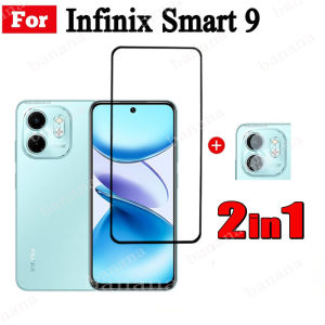 Infinix Smart 9 soft film For Infinix Smart 8 Hot 50i 2 in 1 Anti Blue Light Ray Tempered Glass Screen Protector and Camera Lens Glass Protector