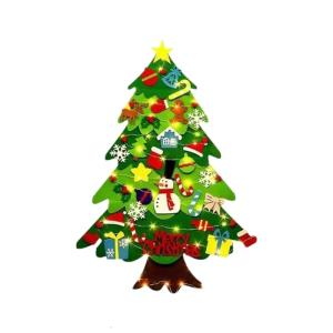 Interactive Felt Christmas Tree Educational Toy Enhances Creativity Fine Motor Skill for Kids and Toddlers