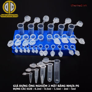 {HOT} Giá đựng ống nghiệm 2 mặt bằng nhựa ps đựng ống nghiệm 0.2ml0.5ml1.5ml2ml5ml