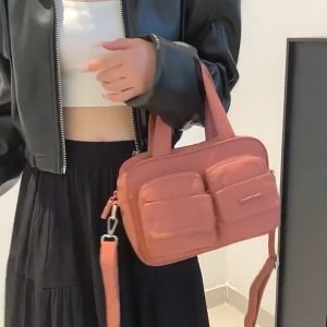 🇸🇬CF827 Boxy Korean Style Multi-Pocket Nylon Crossbody Bag Trendy Women’s Tote Bag Lightweight Utility Bag