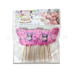 Stitch cake decoration double-sided toothpick insert KT cat Kulomisonic party decoration dessert counter insert
