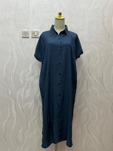 Daster Andin Full Kancing Daster Lula Busui Friendly Polos Bahan Rayon