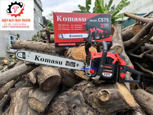 Máy cưa xích chạy xăng Komasu Japan CS-75  động cơ 2 thì Lam 50cm hàng nhập khẩu bảo hành 12 tháng