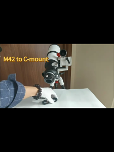 Bộ chuyển đổi nhôm ống kính hiển vi Bộ chuyển đổi khớp nối Kính lọc Bộ chuyển đổi M42 đến C đầu gắn Đực Adapter cho kính hiển vi màu đen