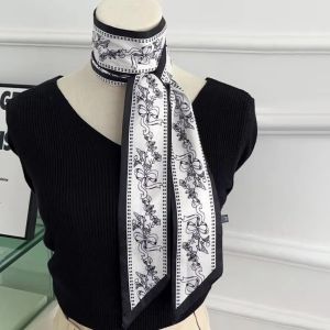 MAKERVY Multi-Function Long Narrow Scarf 1406cm Fashion Accessories Trendy Neckerchief  Decorative Thin Scarf For Women Gift