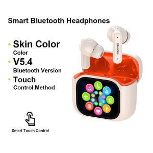 MeeGoo หูฟังมัลติฟังก์ชั่น หูฟังบลูทูธ ANC หูฟังลดเสียงรบกวน เวอร์ชัน 5.4 ใหม่ล่าสุด หน้าจอสัมผัสอัจฉริยะสีเต็มรูปแบบ ชุดหูฟังไร้สาย คุณภาพสูง