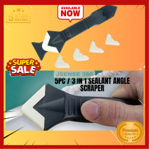 5pc / 3 in 1 Sealant Angle Scraper Silicone Grout Caulk Tool Kit Set Cleaning Blade Remover Tool [ Ready Stock ]
