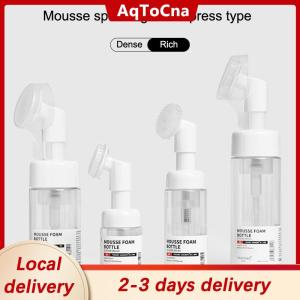 [COD] AqToCna Ship within 24 hours 1PCS 30 60 100 150ml Empty Froth Foaming Pump Bottle With Silicone Brush Head Press Type Face Cleaning Foam Bottles