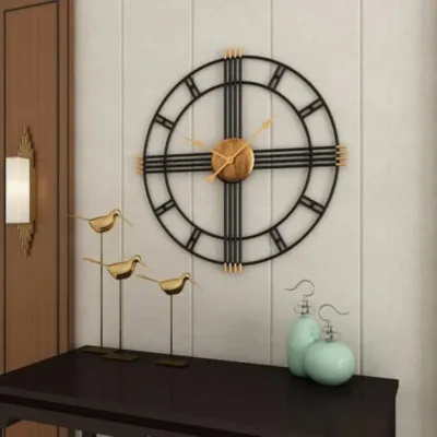 Jam Dinding Ruang Tamu Besar Modern Simple Silent Nordic Diameter 50 CM