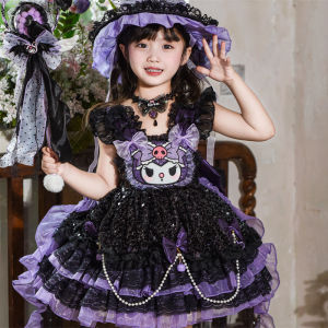 Christmas gifts Halloween Kawaii Sanrio Halloween Dress Childrens Clothing Autumn New Girls Anime Princess Style Casual Skirt Cosplay Christmas Gift
