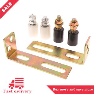 [COD] 1 Bộ hướng dẫn bánh xe Patio cửa theo dõi hướng dẫn con lăn cửa trượt hướng dẫn con lăn với l-trụ cột Khung điều chỉnh đôi Nylon con lăn