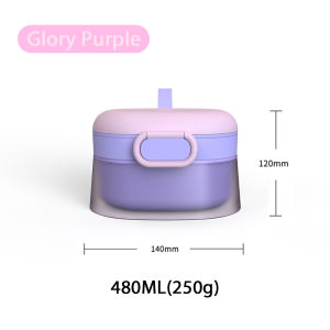 Morandi Anti-roll milk powder box Independent Storage Sirtight Silicone Sealing With Standard 5g Scoop Horn Design