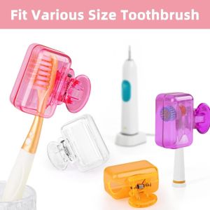 Plastic Toothbrush Cover Caps Toothbrush Holder Clip Toothbrush Head Cover Toothbrush Protector Case