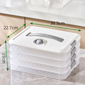 Stackable Multi‑Layer Food Storage Box Food‑Grade Container with Lid Refrigerator Organizer