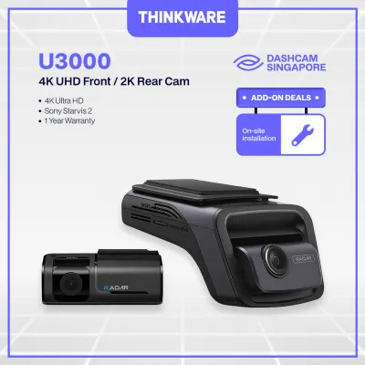 Thinkware U3000 | 4K + 2K UHD Dashcam | Sony STARVIS 2 | Wi-fi | Parking Mode [on-site installation available]