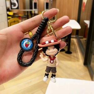 ❤️【Same Day Delivery】【Luffy Ace Zoro Law Keychain】New One Piece Animation Keychain Cartoon Figure Monkey D. Luffy Personality Creative Doll Bag Pendant Car Keychain Festival Gift