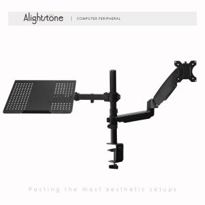 【SG Stock】Standard Monitor Arm with Laptop Holder / Monitor Mount / Clamp / Desk Accessory(Dual monitor arm one arm supports the laptop and the other monitor) 雙顯示器臂