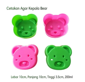 Cetakan Nasi bento/ cetakan coklat pudding BEAR/ Cetakan kue panda