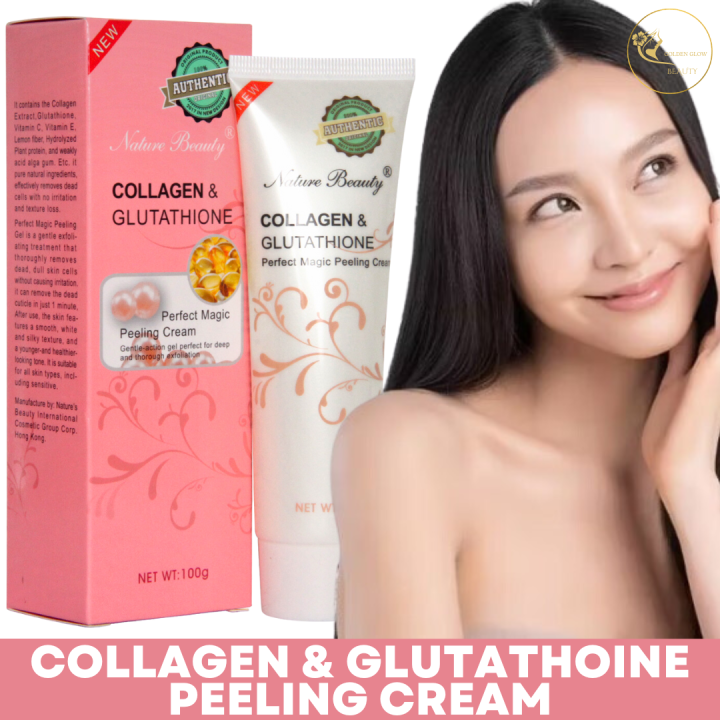 nature beauty collagen and glutathione reviews NATURE BEAUTY COLLAGEN & GLUTATHIONE- Nature Beauty Collagen and Glutathione  perfect magic peeling cream Gently action gel perfect for deep and thorough  exfoliation 100g - Lazada