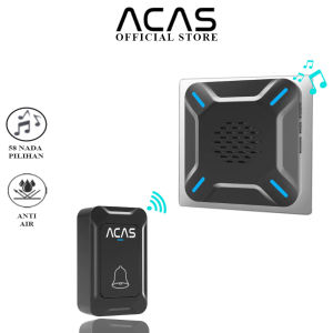 ACAS Doorbell 1 Receiver - F621 Bel Pintu Rumah Anti Air Tanpa Kabel Bel Kantor Rumah Wireless Door Bell Waterproof 1 Receiver