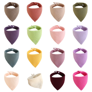 4 lớp BIB cho trẻ sơ sinh drooling BIB bông tam giác khăn trẻ em mềm trẻ sơ sinh Điều Dưỡng BIB cho bé ăn khăn