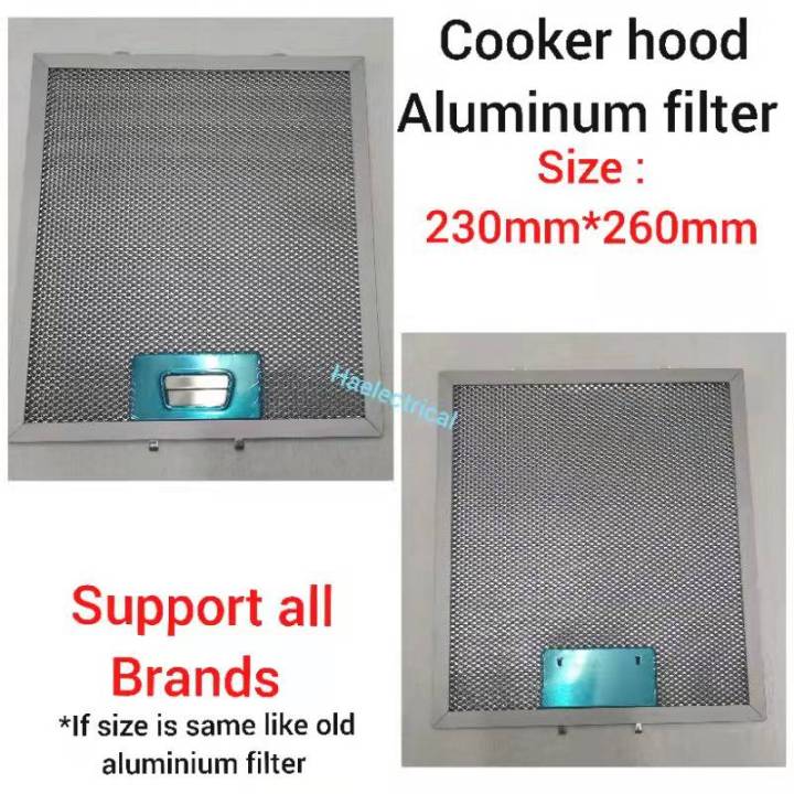 Cooker Hood Aluminium Filter 230mm X 260mm ( 23cm x 26cm ) [1PC] Lazada