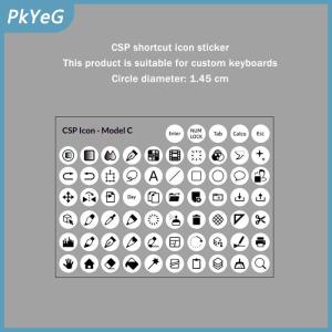 PkYeG CSP sơn Shortcut biểu tượng Bàn phím Sticker Clip Studio sơn Tablet bàn phím Sticker sơn Shortcut biểu tượng Bàn phím Sticker
