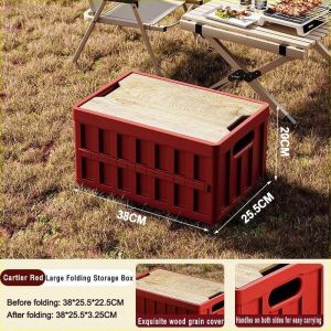Versatile Foldable Storage Box 20/30/55L Capacity Outdoor Camping Box for Car Trunk Toy Storage & Home Organizing Multi-Purpose Collapsible Box with Lid for Camping Gear Sundries and Kids Toys