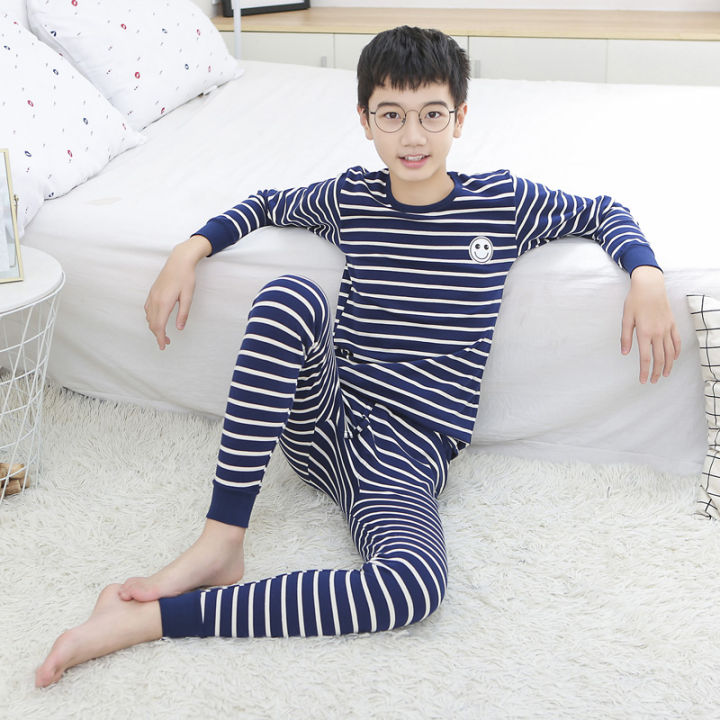 Cotton long john online pajamas