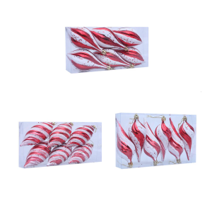 ลูกบอลเกลียวประดับศิลปะ2กล่องสำหรับของตกแต่งต้นไม้ตามฤดูกาลของตกแต่งงานปาร์ตี้งานแต่งงาน