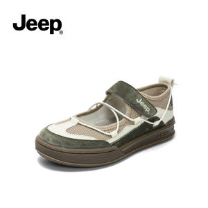 Jeep Breathable Womens Shoes New Summer Non-Suffocating Versatile Non-Slip Hollow Thin Ballet Mary Jane Shoes
