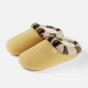 Puxi Versatile Fabric Home Cotton Slippers for Women Autumn and Winter Indoor Warm Closed-Toe Slippers Mens Non-Slip Home Slippers