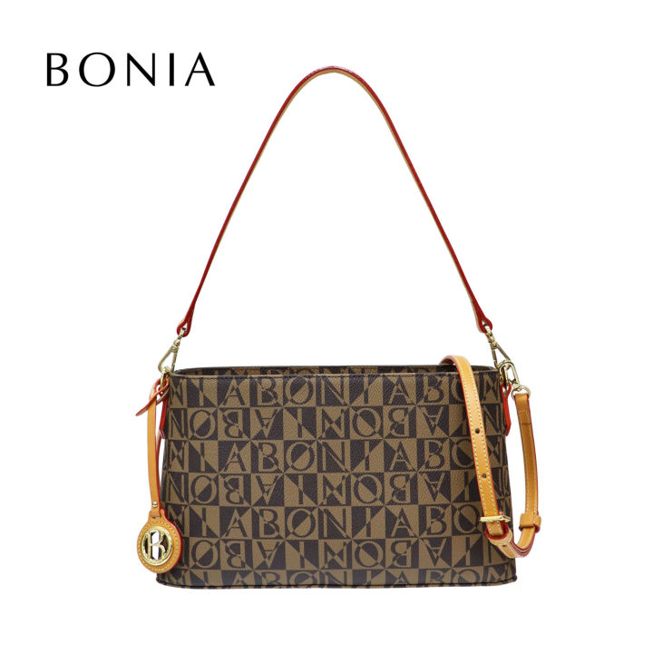 Bonia Carla Monogram Shoulder Bag 808525-018 Lazada Singapore
