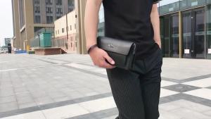 FE Satch Kangaroo Mens Clutch Mens Pas Lock Anti-Theft Handbag Waterproof Wear-Resistant Small Handbags