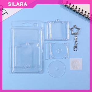 SILARA 1set Mini NFC Functional CD Disc Case Key Chain Peripheral Commemorative Album Key Holder For DIY Backpack Pendant