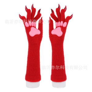 Silicone meat pad gloves with long claws cos Ghost Claw Props Halloween Gloves Wearable Beast Claw Gloves