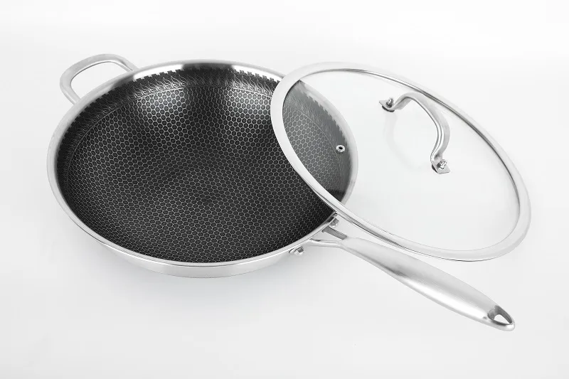 TOROS Honey Comb Wok 32cm Stainless Steel 304 BLT06