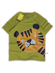 Baju anak laki laki karakter binatang kartun TIGER Hijau sampurna tua bahan katun premium 30s