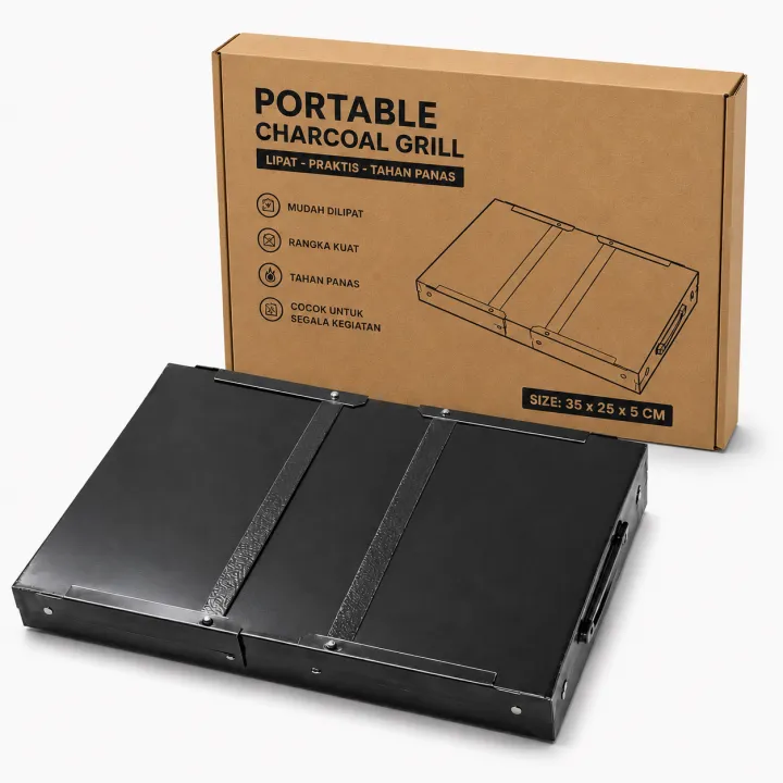 Panggangan%20Arang%20Portable%20Lipat%20BBQ%20Grill%20Stainless%20Steel%20-%20Alat%20Bakar%20Sate%20Ikan%20Daging%20Serbaguna%20Mini%20Outdoor%20Camping%20-%20Image%205